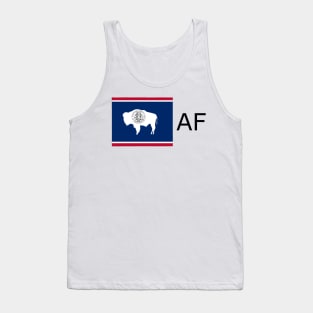 Wyoming Flag State Outline AF (black) Tank Top